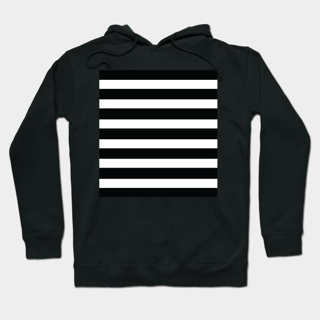 Black and White Beach Stripe Coordinate Hoodie by FruitflyPie
